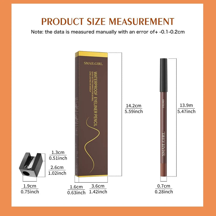 24HR Waterproof Eyeliner Pencil, Smudge-Proof Long-Lasting Smooth Cream Liner🖤