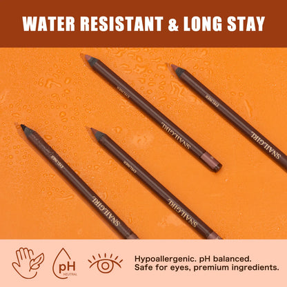 24HR Waterproof Eyeliner Pencil, Smudge-Proof Long-Lasting Smooth Cream Liner🖤